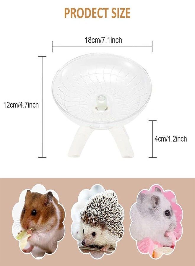 Qpets® Hamster Wheel, Rabbit Exercise Wheel with Anti-Slip Stand, Noise-Free Hamster Toys, Flying Saucer, Pet Running Jogging Wheel for Hedgehog, Gerbil, Mice and Mouse(18 cm) - Image 3
